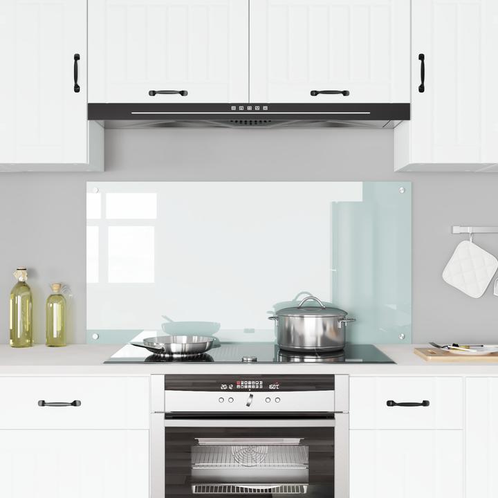 Produktbild VidaXL Küchenrückwand Weiss 120x60x0,6 cm aus gehärtetem Glas