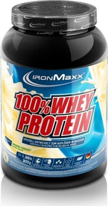 Immagine prodotto IronMaxx 100% proteine del siero di latte (Banana, Yogurt, 1 pz., 900 g)