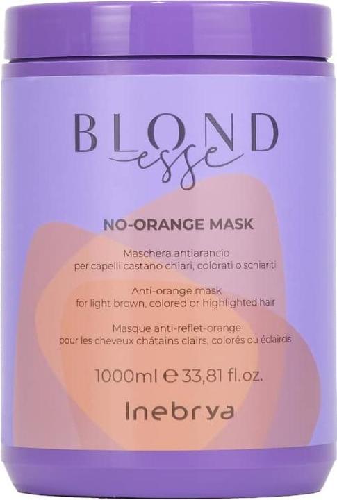 Actual product image Inebrya Blondesse No-Orange Mask maska do włosów jasnobrązowych farbowanych i rozjaśnianych 1000ml (W) (1000 ml)