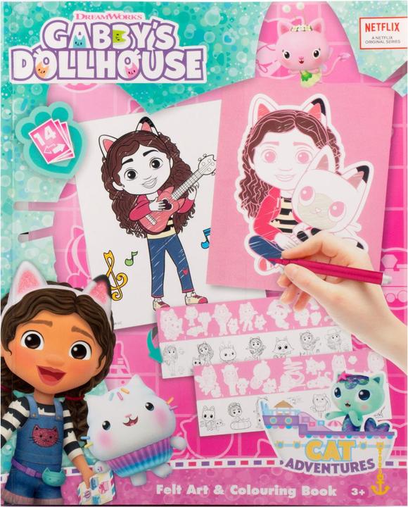 Actual product image Canenco Gabby's Dollhouse felt art and colouring book