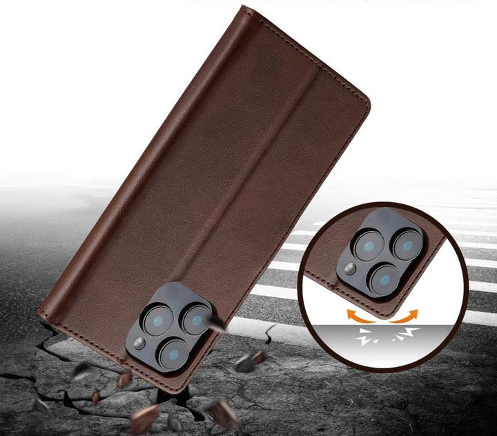 Actual product image LC.Imeeke iPhone 16 Pro - leather case cover (Apple iPhone 16 Pro)