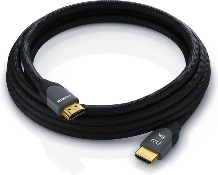 Actual product image Primewire HDMI Cable 2.1, Type A, 8K, Premium, Nylon Jacket, 7680 x 4320 @ 120 Hz - 4k@ 240 Hz with DSC (2 m, HDMI)