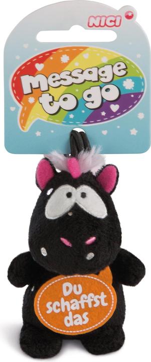 Actual product image NICI Unicorn Carbon Flash "You can do it" 8cm with loop