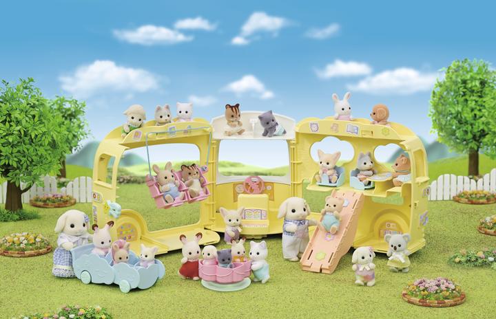 Actual product image Sylvanian Families Rainbow Fun Nursery Bus