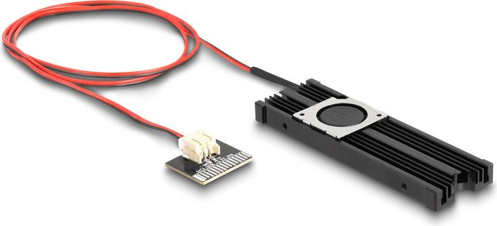 Delock Heat sink with fan for M.2 SSD 2280 black