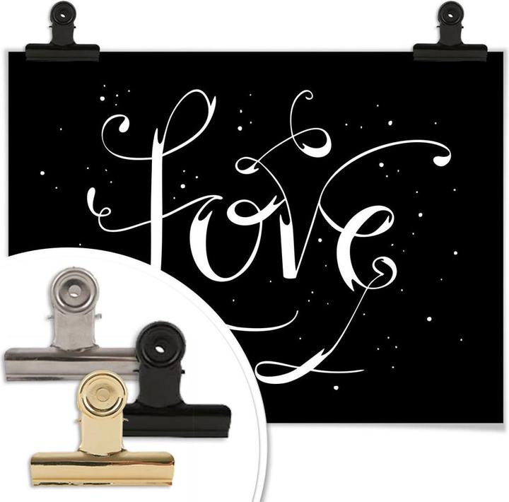 Produktbild Trenddeko Handlettering Love - schwarz negativ (80 x 100 cm)
