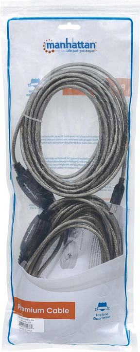 Actual product image Manhattan USB A/USB B, M/M (15 m, USB 2.0)