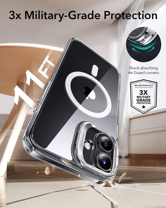 Actual product image ESR Classic Hybrid HaloLock Case mit Stash Stand (Apple iPhone 16)