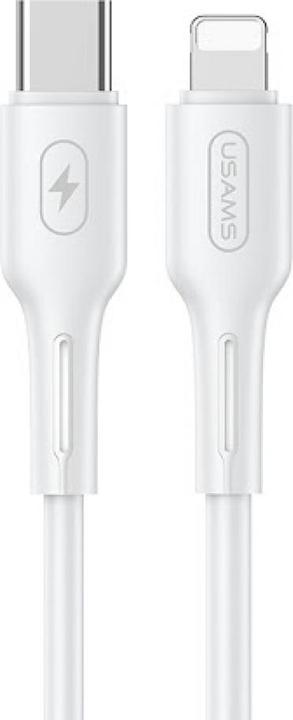 Image du produit Usams U43 Câble de charge rapide USB-C vers lightning 30W, blanc (1.20 m, USB 3.2 Gen 1, 30 W)