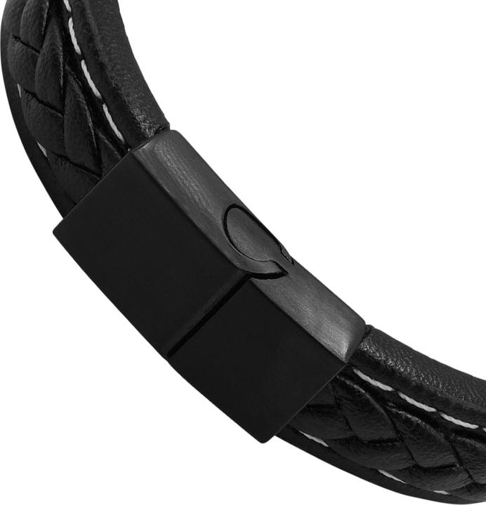 Immagine prodotto Heideman Bracciale in pelle Jannis (23 cm, 100% pelle, 100% acciaio inossidabile)