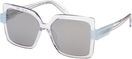 Actual product image Emilio Pucci Squared Acetate Sunglasses Transparent Grey Mirror