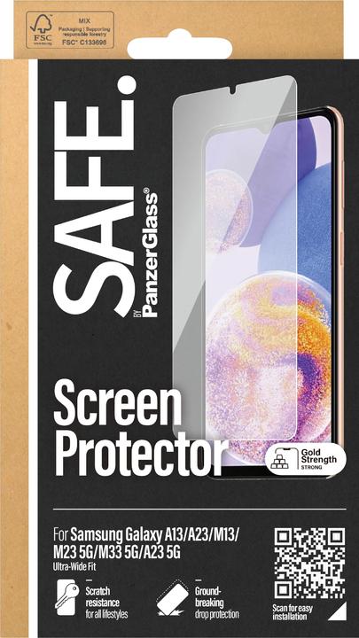 Actual product image Safe Edge to Edge (1 Piece, Samsung Galaxy A13, Samsung Galaxy M23 5G, Samsung Galaxy A23 5G, Samsung Galaxy M13)