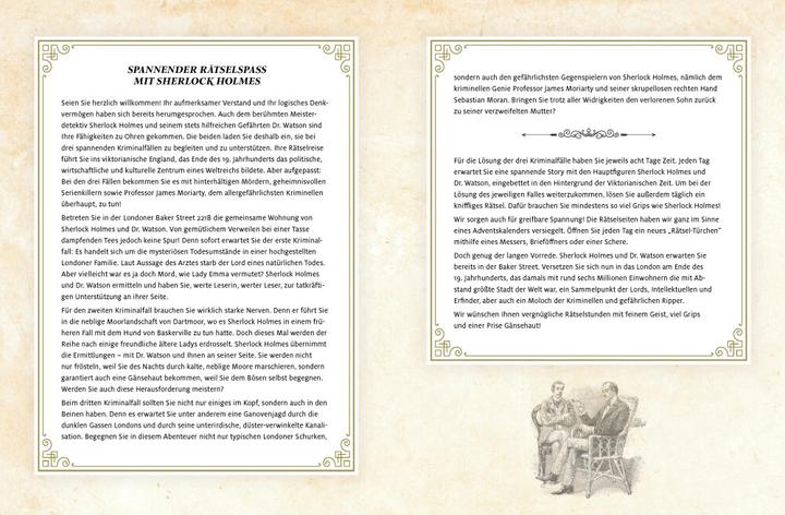 Nutritional values and ingredients Sherlock Holmes' Advent Calendar of Logic Puzzles