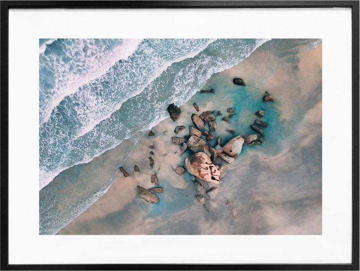 Image du produit Trenddeko La vue d'en haut : des pierres sur la plage (40 x 30 cm)