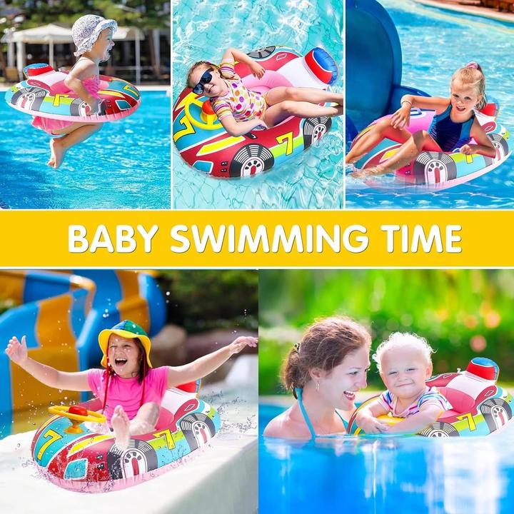 Actual product image Splash & Fun Inflatable Kid Car baby buoyancy aid, floating seat 60x45cm