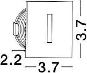 Immagine prodotto Nova Luce PASSAGIO Lampada da parete a LED da incasso nera 1W IP54 bianco caldo 3,7x2,2x3,7cm 9045418