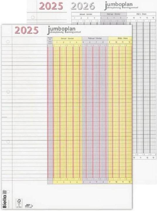 Image du produit Biella Jumboplan (64,5 x 30 cm, Non contraignant, Allemand, Français, Italien, Anglais)