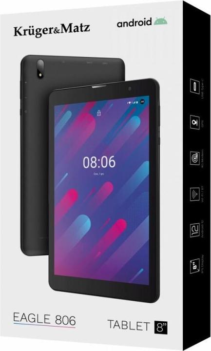 Produktbild Krüger&Matz Kruger & Matz PC Tab EAG LE 806 (8", 32 GB, Schwarz)