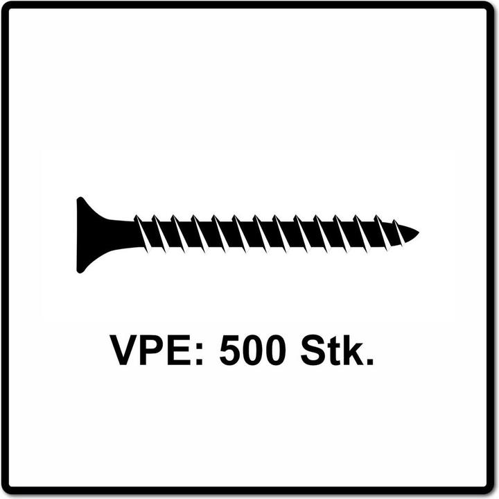 Produktbild Fischer Power-Fast II FPF II Spanplattenschraube 5,0x50 mm 500 Stück ( 670359 ) Senkkopf mit Torx Vo (500 Schrauben pro Stück)