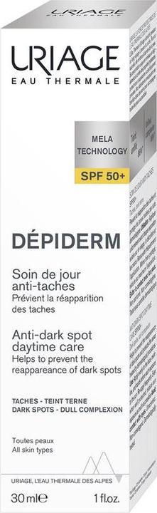Actual product image Uriage Dépiderm Anti-Spot Day Care SPF50+ Fl 30 ml (Suntan cream, SPF 50, 30 ml, 66 g)