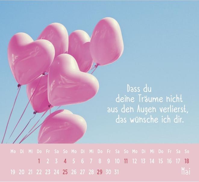 Produktbild Der kleine Herzenswunschkalender (12 x 12 cm, Weicher Einband, Deutsch)