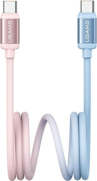 Immagine prodotto Usams Cable Bicolor Series SJ756 PD 60W USB-C/USB-C 1.2m blue and pink (1.20 m, 60 W)