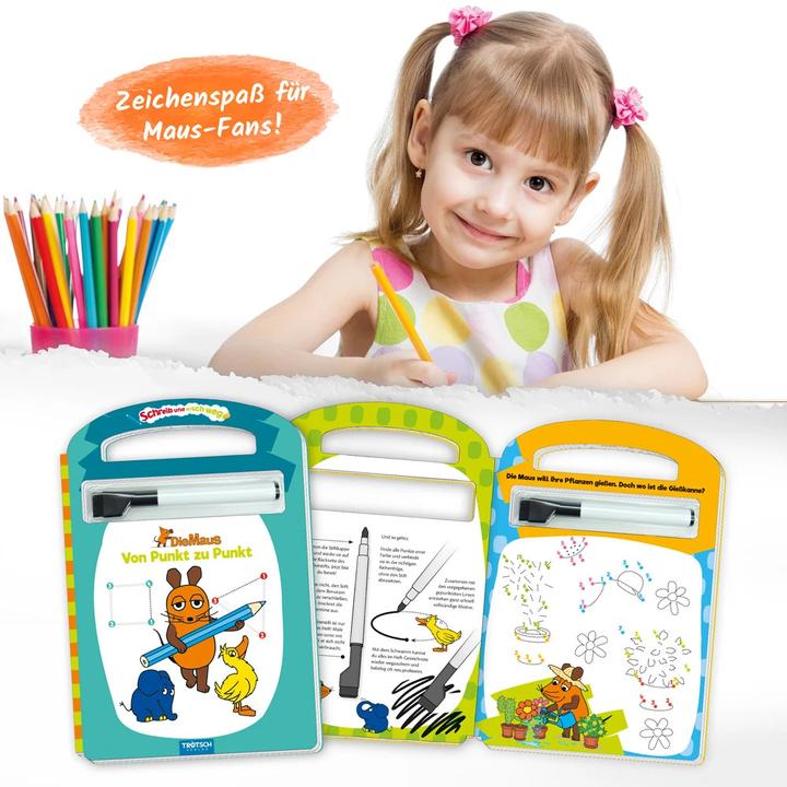 Produktbild Schreib und wisch weg Von Punkt zu Punkt Die Maus mehrfarbig