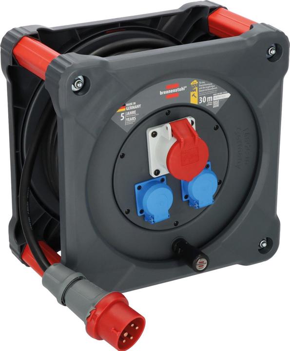 Brennenstuhl Professionele CEE-kabelhaspel KD 3200 C1 met kantelbeveiliging rondom (30 m)