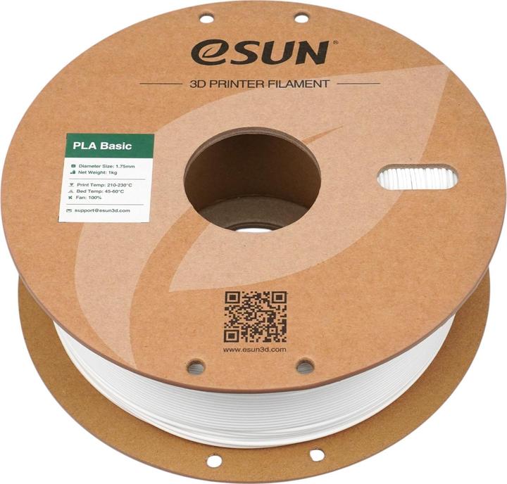 Actual product image eSUN PLA BASIC 1,75mm WHITE 1kg (PLA, 1.75 mm, 1000 g, White)