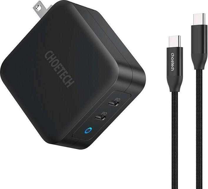Image du produit Choetech PD6008 2xUSB-C PD 100W GaN main charger (100 W)