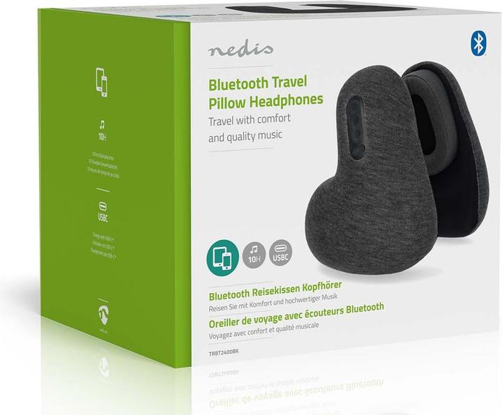 Actual product image Nedis Wireless over-ear headphones - Max. battery life: 11 hours - Built-in microphone - Press Si (Head & neck pillow)