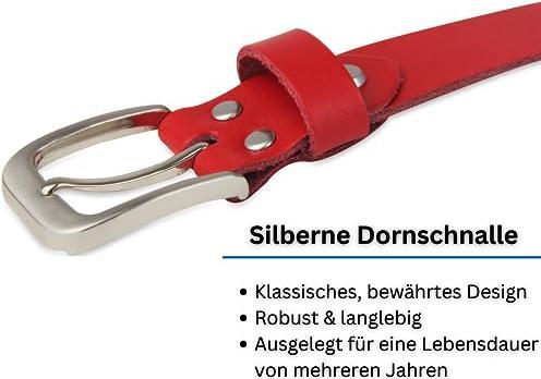Produktbild Only-Bags.Store Ledergürtel, Gürtel, 3 cm breit, Rot, 125-140 cm (125, 130, 135, 140)