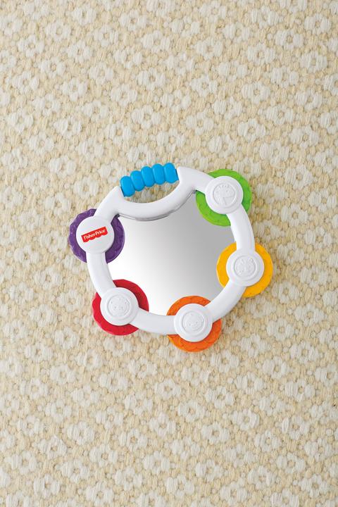 Image du produit Fisher-Price Mon Premier Tambourin - Jouet d'éveil - 3 mois et + (Français, Italien, Anglais, Espagnol, Finlandais, Néerlandais, Grec, Allemand)