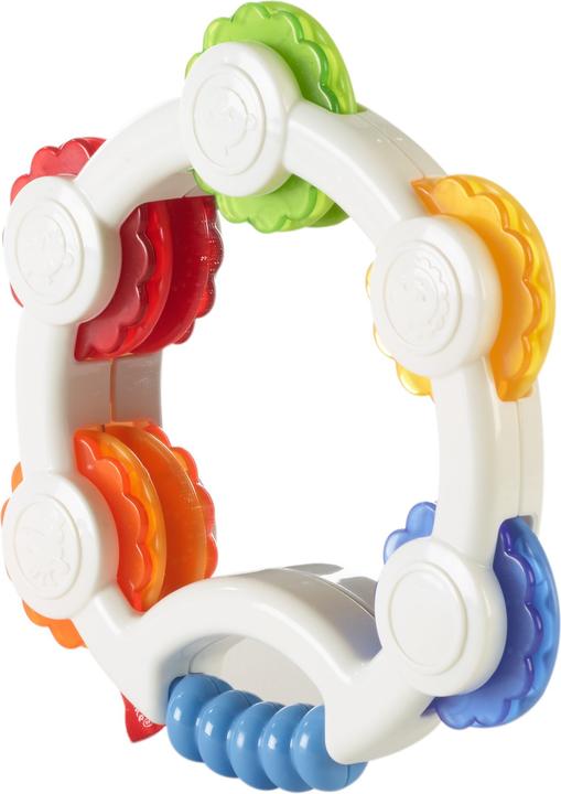 Image du produit Fisher-Price Mon Premier Tambourin - Jouet d'éveil - 3 mois et + (Français, Italien, Anglais, Espagnol, Finlandais, Néerlandais, Grec, Allemand)