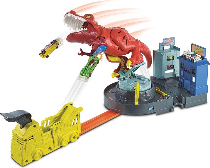 Image du produit Hot Wheels City T-Rex En Furie - Coffret Petites Voitures - 5 ans et +