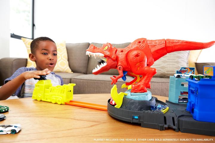 Image du produit Hot Wheels City T-Rex En Furie - Coffret Petites Voitures - 5 ans et +