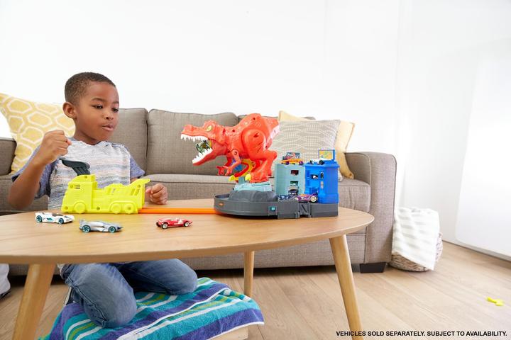 Image du produit Hot Wheels City T-Rex En Furie - Coffret Petites Voitures - 5 ans et +