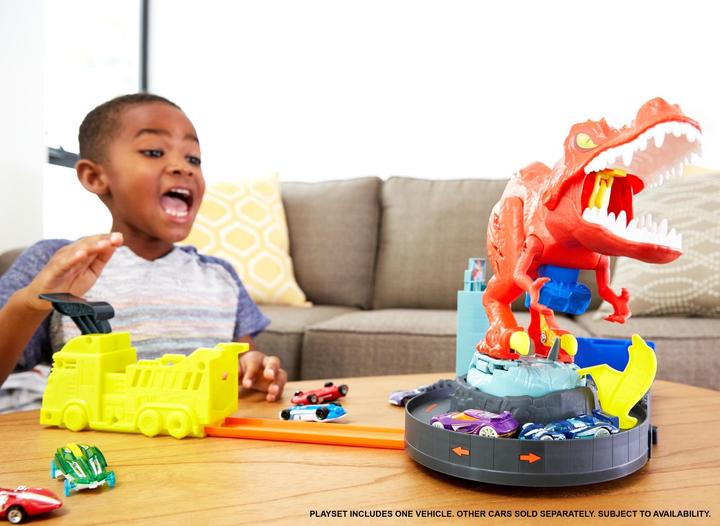 Image du produit Hot Wheels City T-Rex En Furie - Coffret Petites Voitures - 5 ans et +