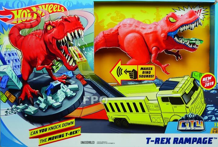Image du produit Hot Wheels City T-Rex En Furie - Coffret Petites Voitures - 5 ans et +
