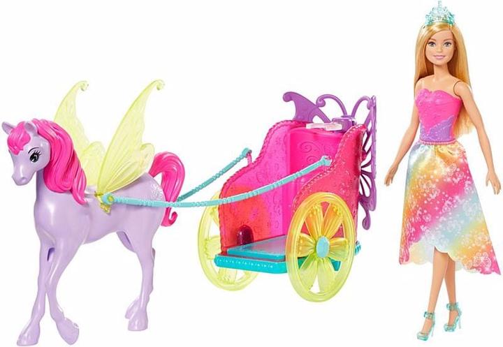 Barbie calèche 2 en 1 - Poupée Mannequin - 3 ans et +