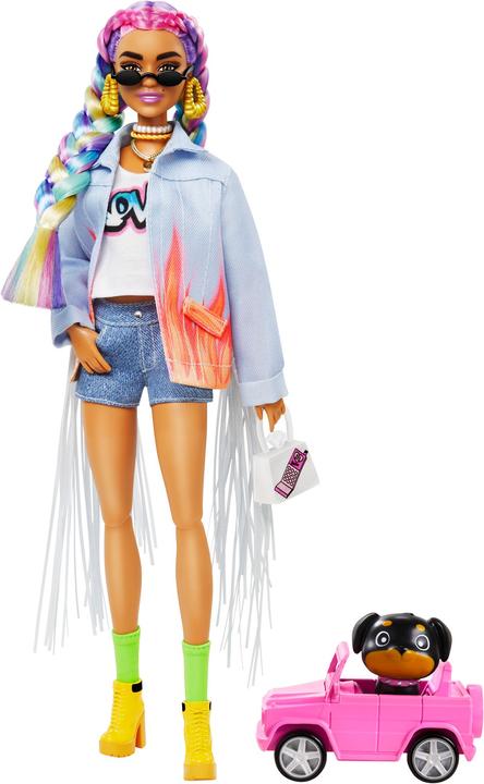 Produktbild Barbie Extra Doll - Regenbogengeflechte