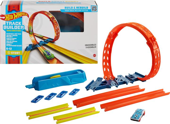 Image du produit Hot Wheels Track Builder Unlimited - Coffret Looping Ajustable - Petite Voiture / Circuit - Dès 6 ans
