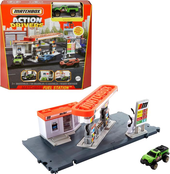 Image du produit Matchbox Playset Station Essence - Circuit / Petite Voiture - Dès 3 ans