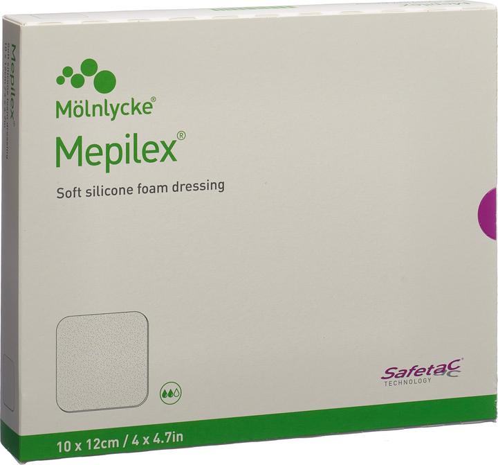 Mepilex Schaumverband Safetac 10x12cm Silikon (5 x)
