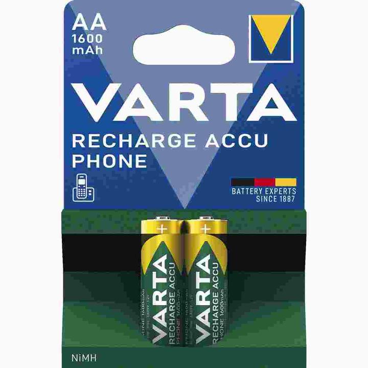 Productafbeelding Varta Recharge Accu Phone (2 Pcs., AA, 1600 mAh)