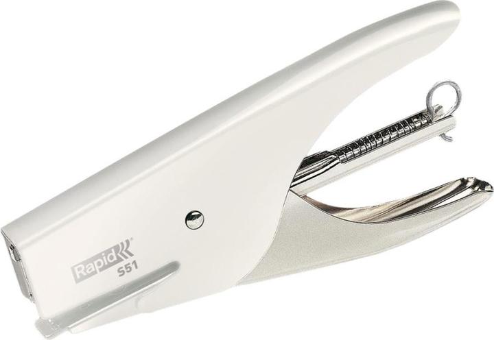 Rapid Retro Classic S51, 15 fogli, acciaio inox, bianco, clinch standard, 21/4, metallo, 80 g/m² (15 lamelle)