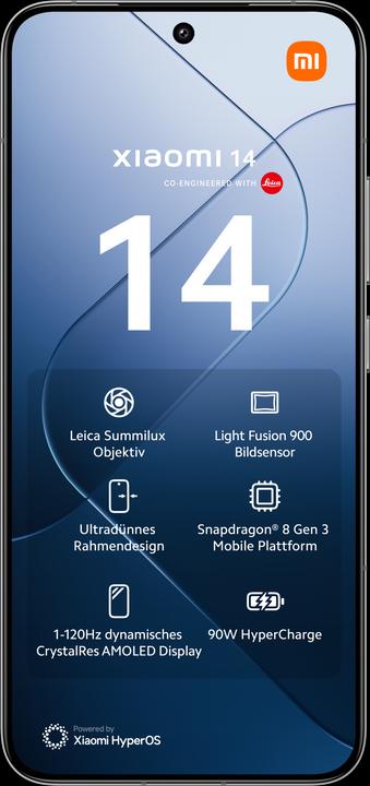 Image du produit Xiaomi 14 (512 Go, Blanc, 6.36", Double SIM, 50 Mpx, 5G)