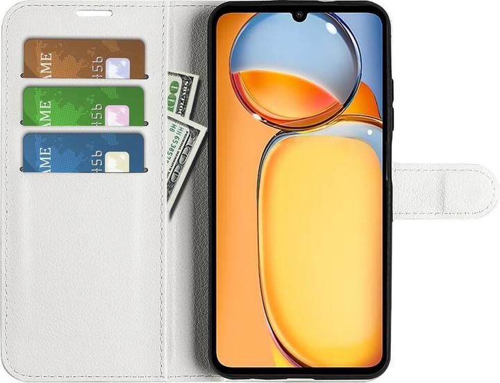 Actual product image Cover-Discount Xiaomi Poco C65 / Redmi 13C - Leather case white (Xiaomi Poco C65, Xiaomi Redmi 13C)