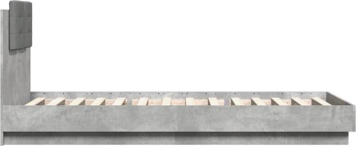 Image du produit VidaXL Cadre de lit avec tête de lit gris béton (100 x 200 cm)
