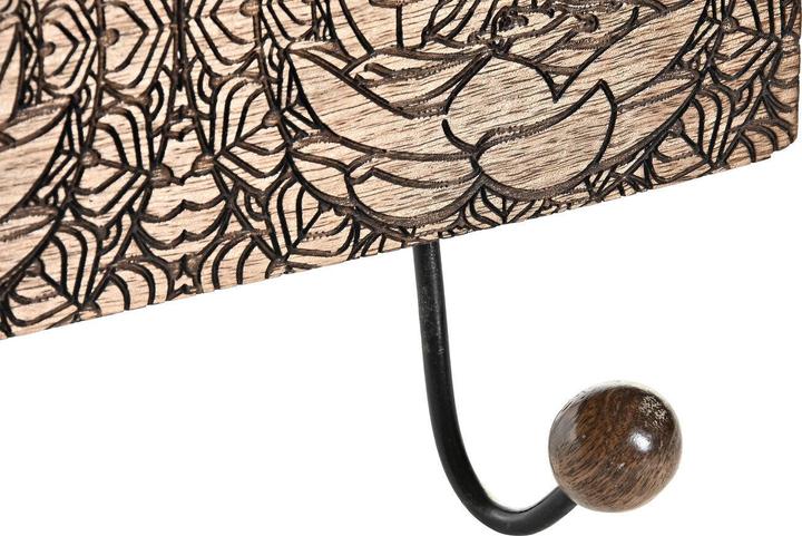 Produktbild DKD Home Decor Wandgarderobe Metall Mango-Holz natürlich Buddha Orientalisch 38 x 6 x 18 cm